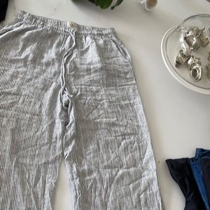 Wide leg, gauze, drawstring pants